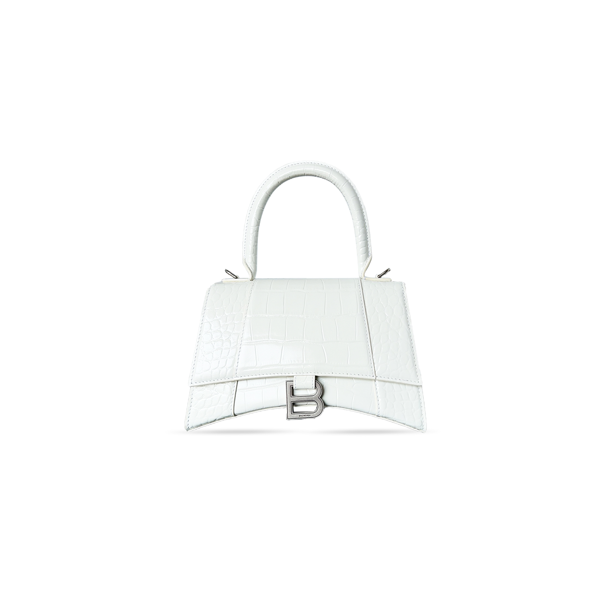 BALENCIAGA WOMEN'S HOURGLASS HANDBAG SMALL IN WHITE 5935461LV074000 (22.9*15*9.9cm)